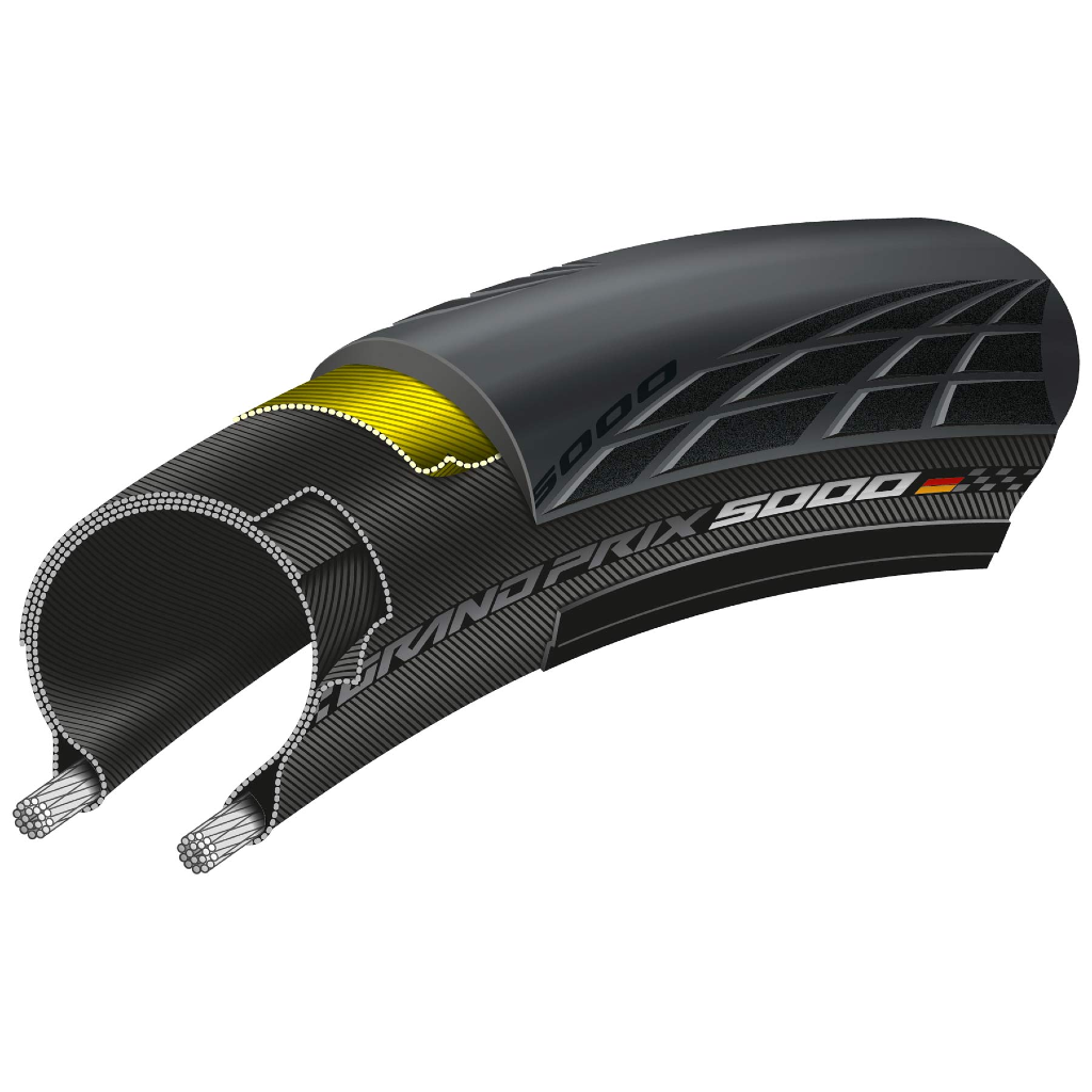 CONTINENTAL GRAND PRIX 5000 TL BLACK-BW + BLACK CHILI